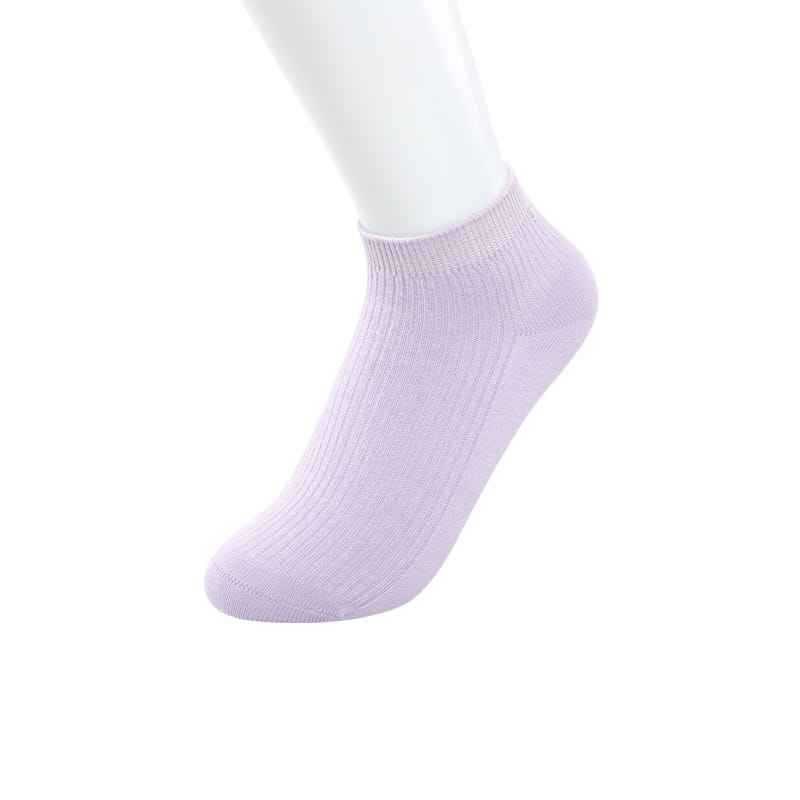 Freizeit und Komfort Doppelnadel-Bootssocken für Damen mit vertikalem Streifen und Blumenhandnähen aus weichem, gekämmtem Baumwoll-Nylon-Gelee-Socken