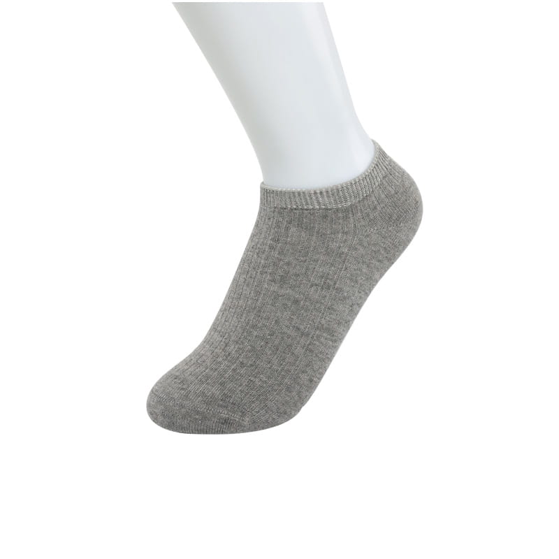 Freizeit und Komfort Doppelnadel-Bootssocken für Damen mit vertikalem Streifen und Blumenhandnähen aus weichem, gekämmtem Baumwoll-Nylon-Gelee-Socken