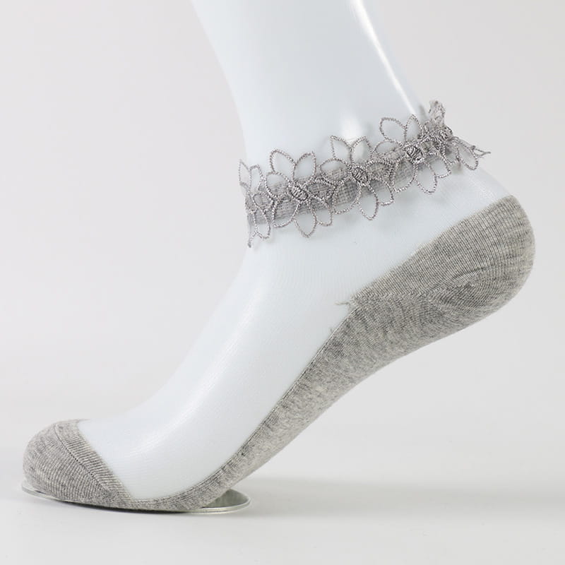 Großhandel süße Mädchen transparente Spitze Damen transparente Seidensocken Damen