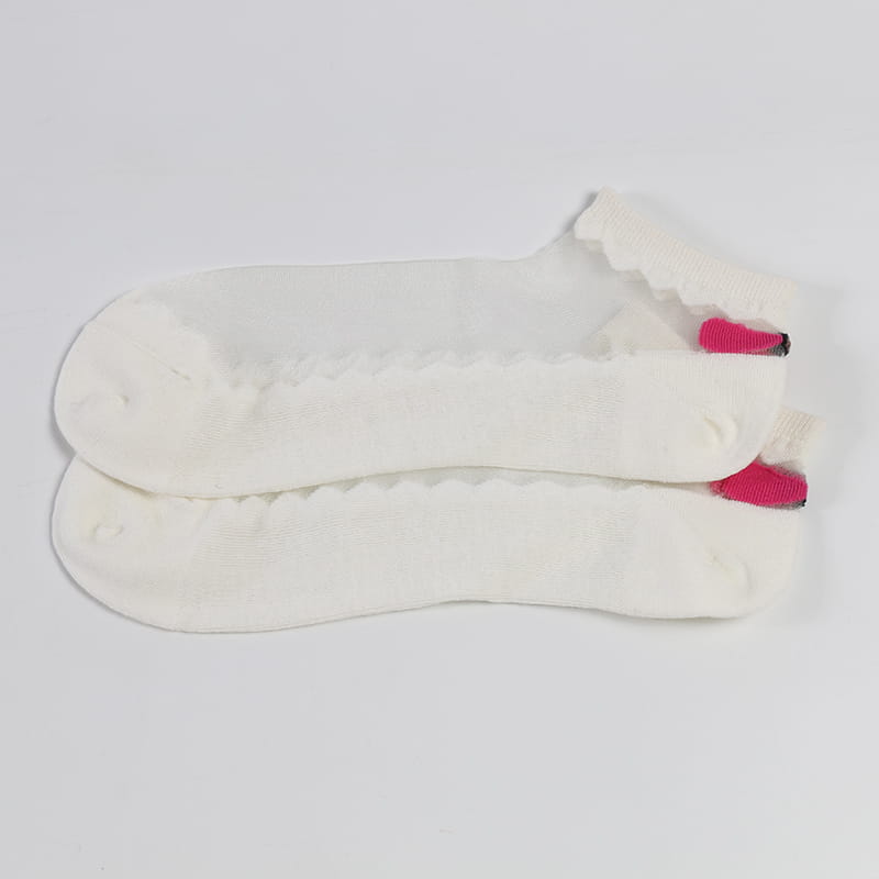 Sommer-Bogenknoten-Spitze-Dame-Sockenfabrik-Frauen-bequeme transparente Kristallseidensocken