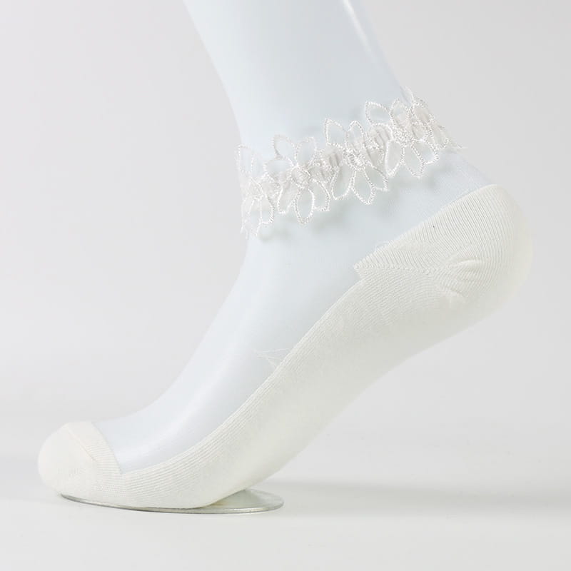 Großhandel süße Mädchen transparente Spitze Damen transparente Seidensocken Damen