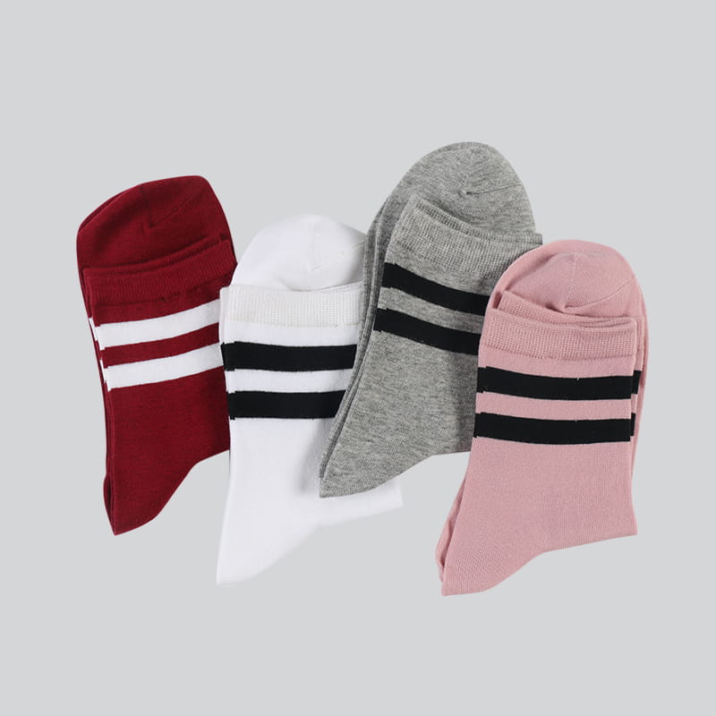 Gestreifte Skateboard-Damen-Teenager-Schulmädchen-Baumwoll-Teen-Tube-Socken