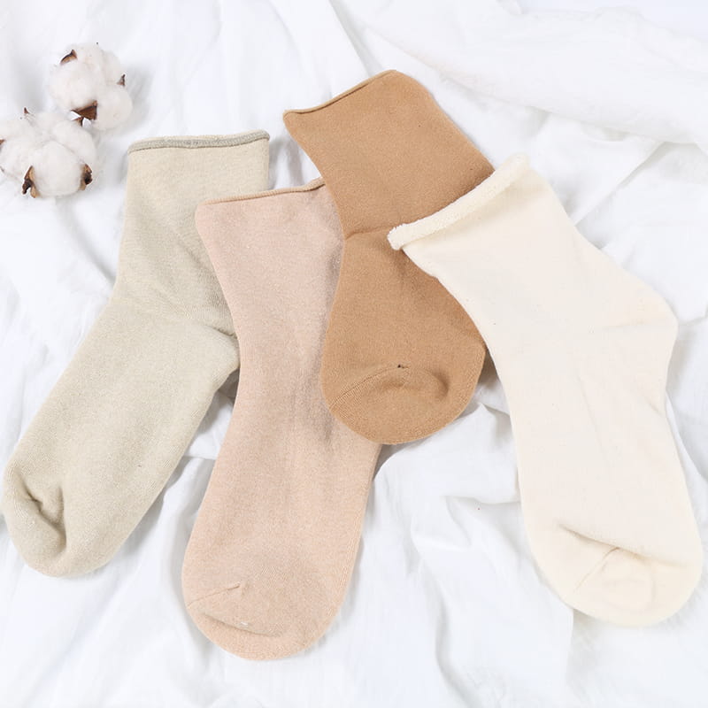 Großhandel weiche Terry warme Winter farbige Damen Crew Frauen Baumwollsocken