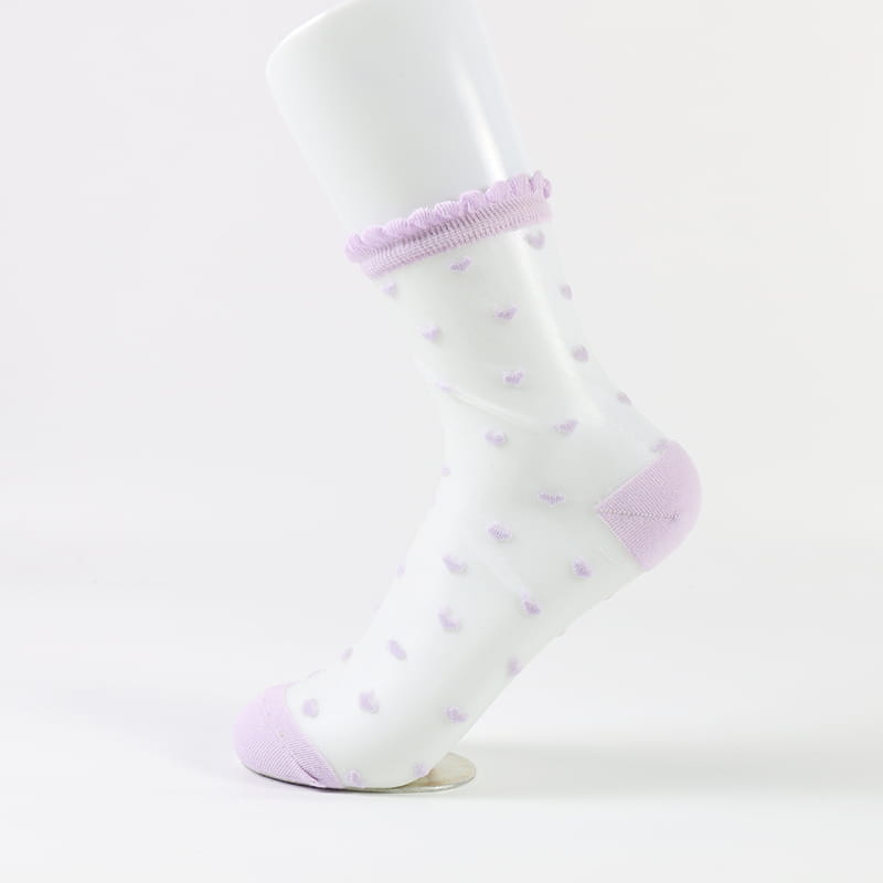 Sommer Spitze Kristall Glas Seide kurze dünne Frauen transparente Socken