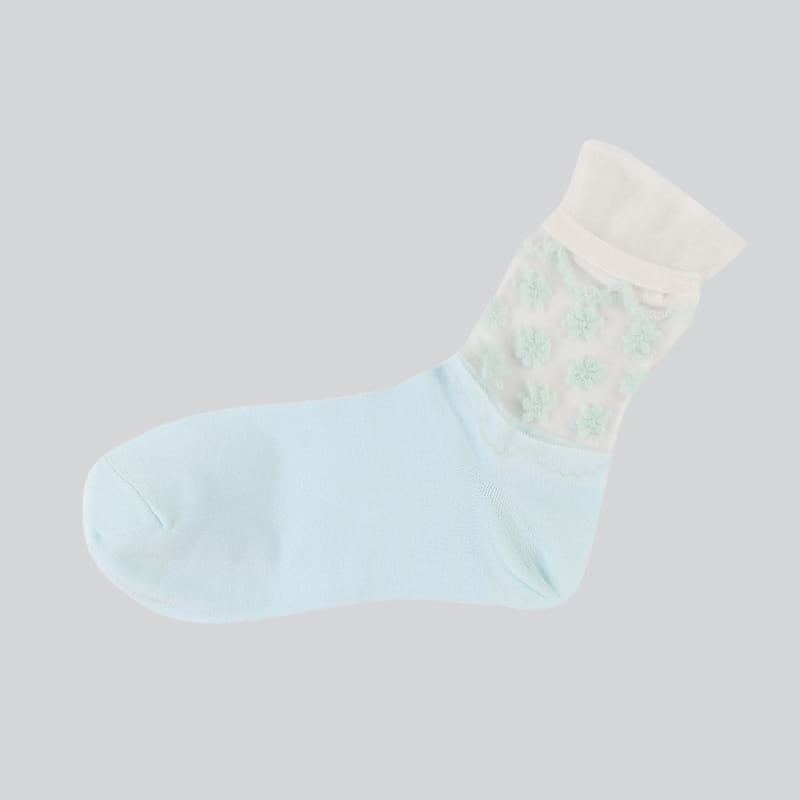 Koreanische Mode und bequeme transparente Damen-Baumwollsocken aus Luokou-Glasseide