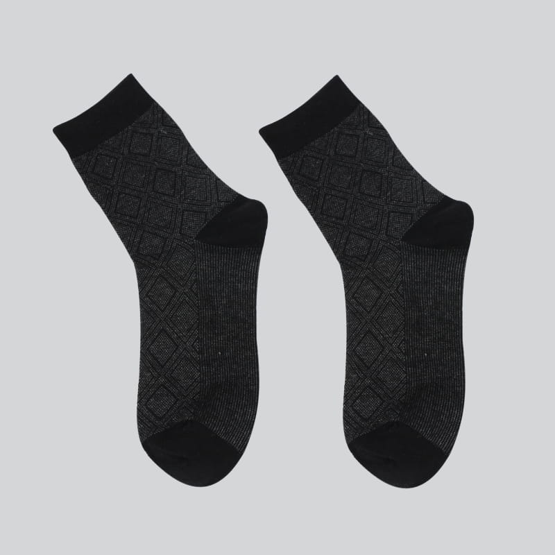 Großhandel Winter Neu Rautenmuster Casual Business Baumwolle Herrensocken