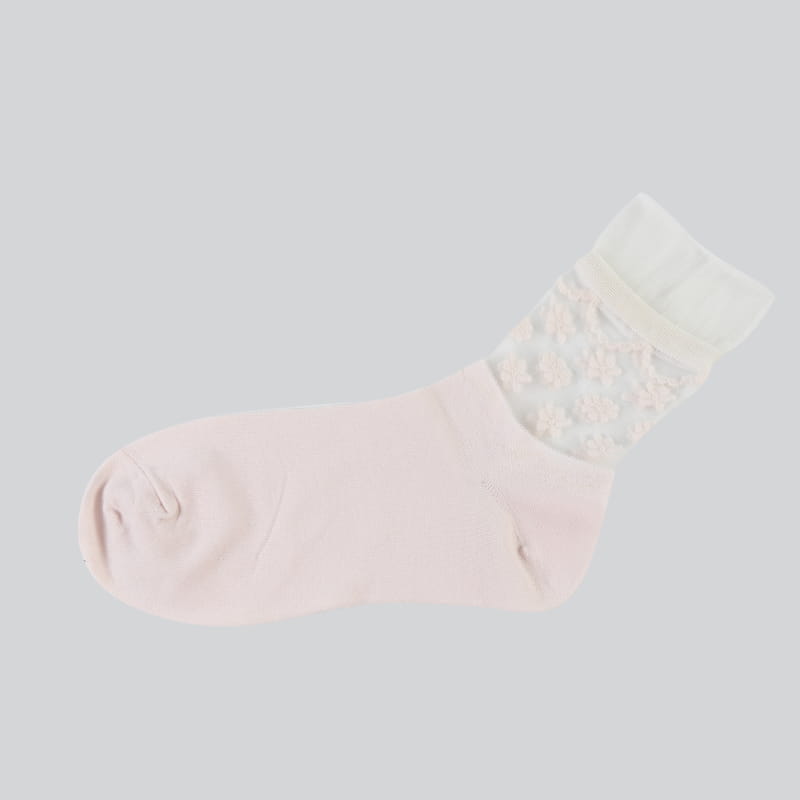 Koreanische Mode und bequeme transparente Damen-Baumwollsocken aus Luokou-Glasseide