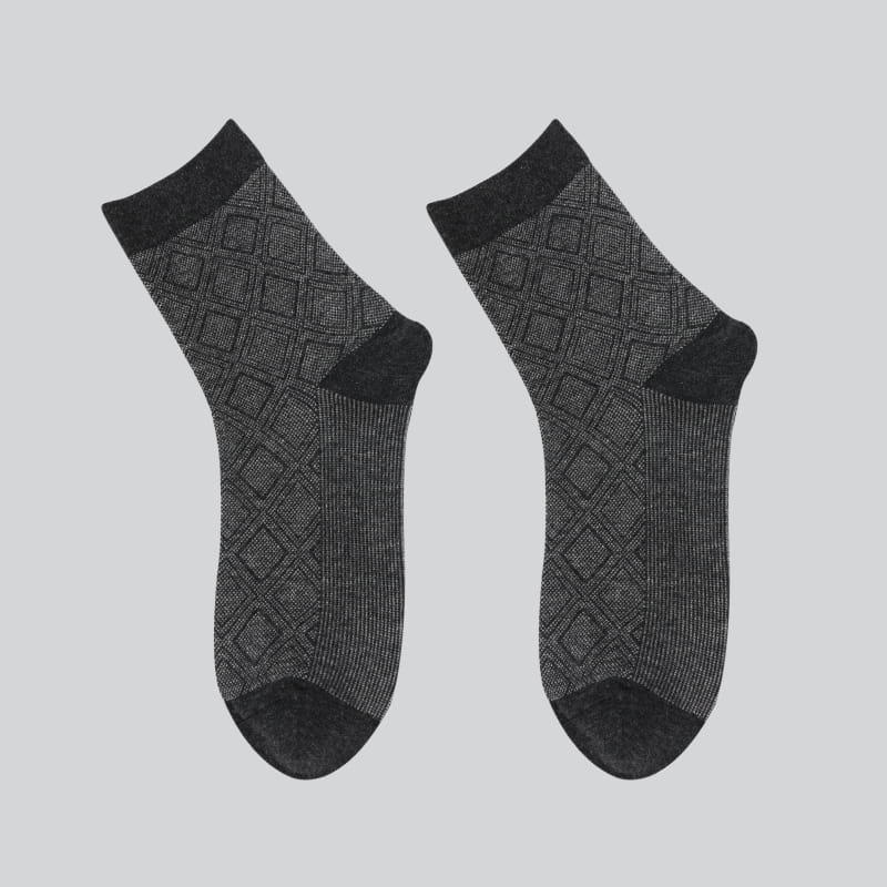 Großhandel Winter Neu Rautenmuster Casual Business Baumwolle Herrensocken