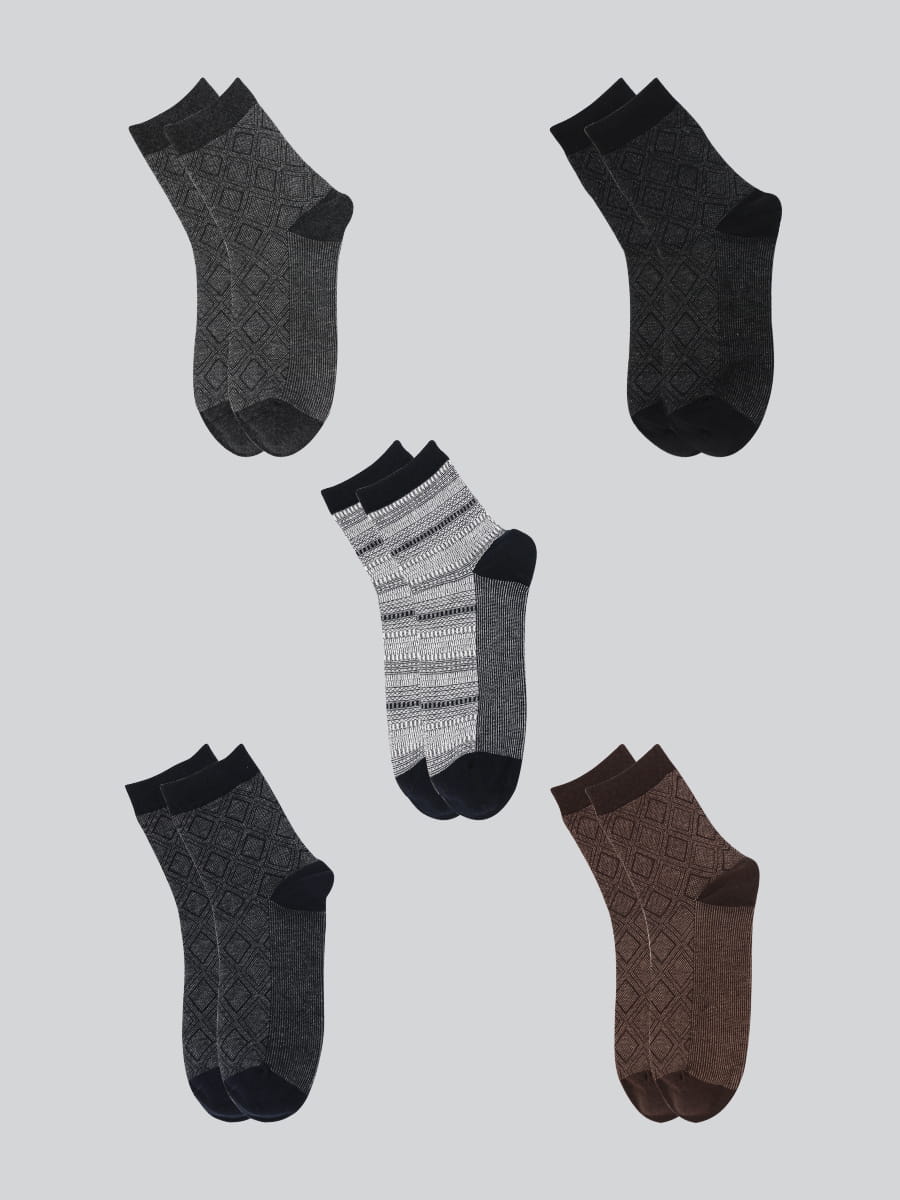 Großhandel Winter Neu Rautenmuster Casual Business Baumwolle Herrensocken