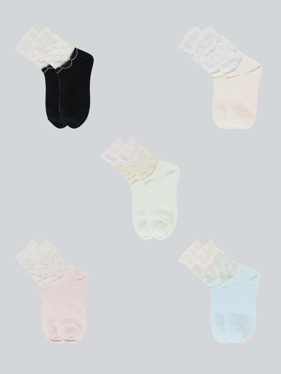 Koreanische Mode und bequeme transparente Damen-Baumwollsocken aus Luokou-Glasseide