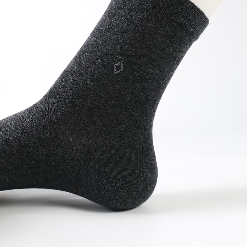 Gekämmte Baumwolle verdickt handgenähte Herrensocken mit Herbst- und Winternotenmuster