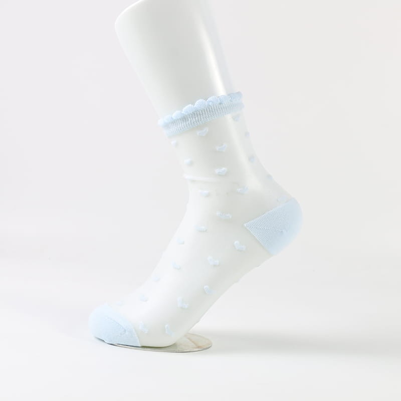 Sommer Spitze Kristall Glas Seide kurze dünne Frauen transparente Socken