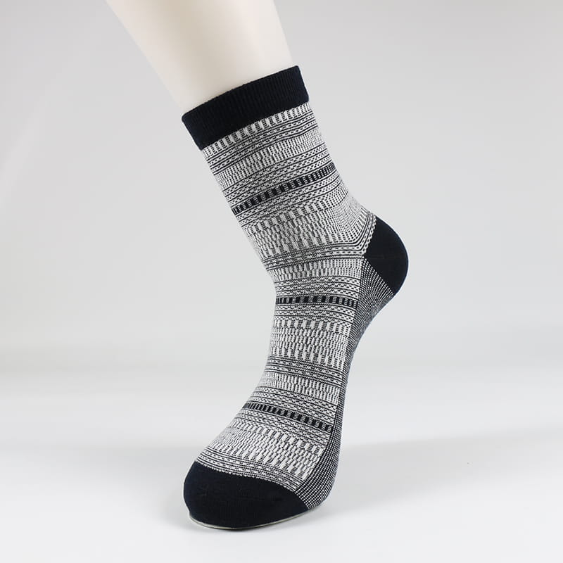 Großhandel Winter Neu Rautenmuster Casual Business Baumwolle Herrensocken