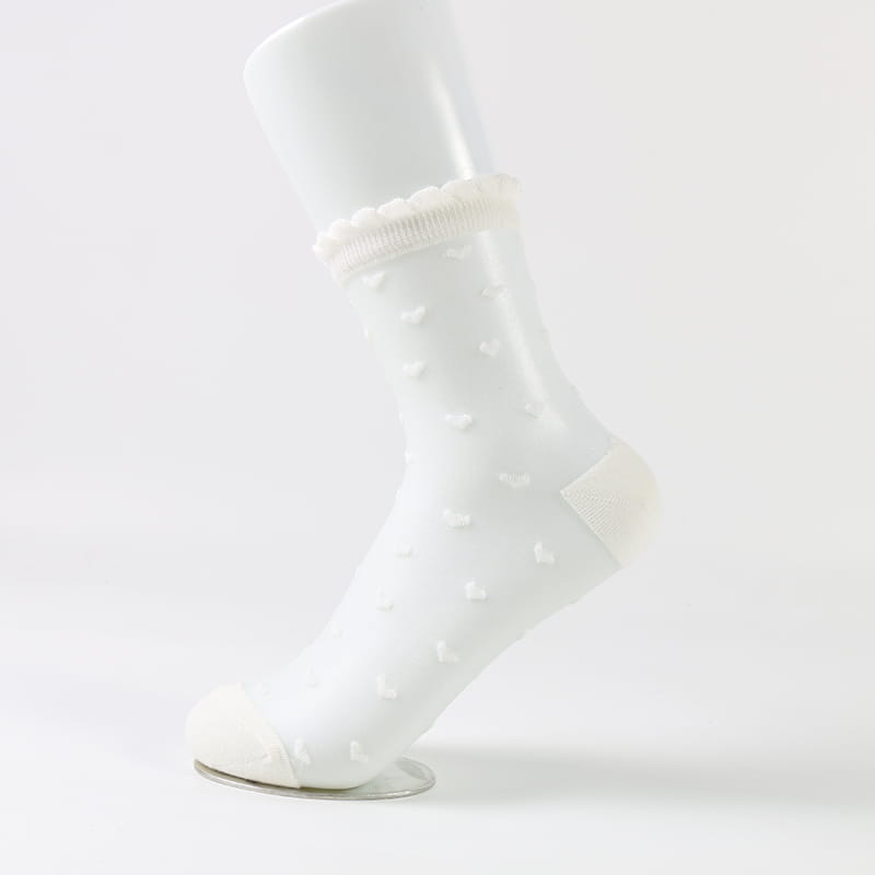 Sommer Spitze Kristall Glas Seide kurze dünne Frauen transparente Socken