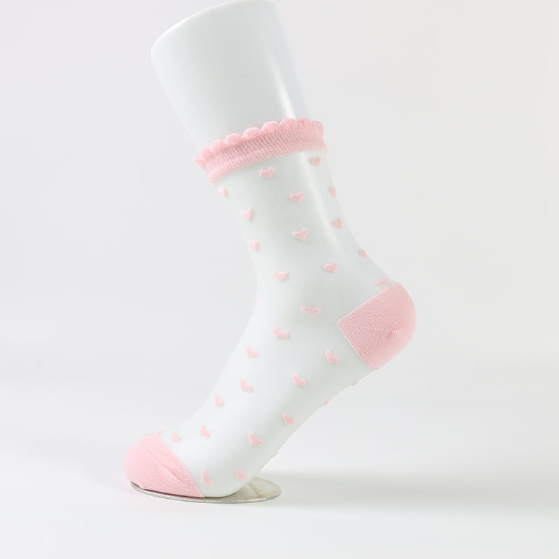 Sommer Spitze Kristall Glas Seide kurze dünne Frauen transparente Socken