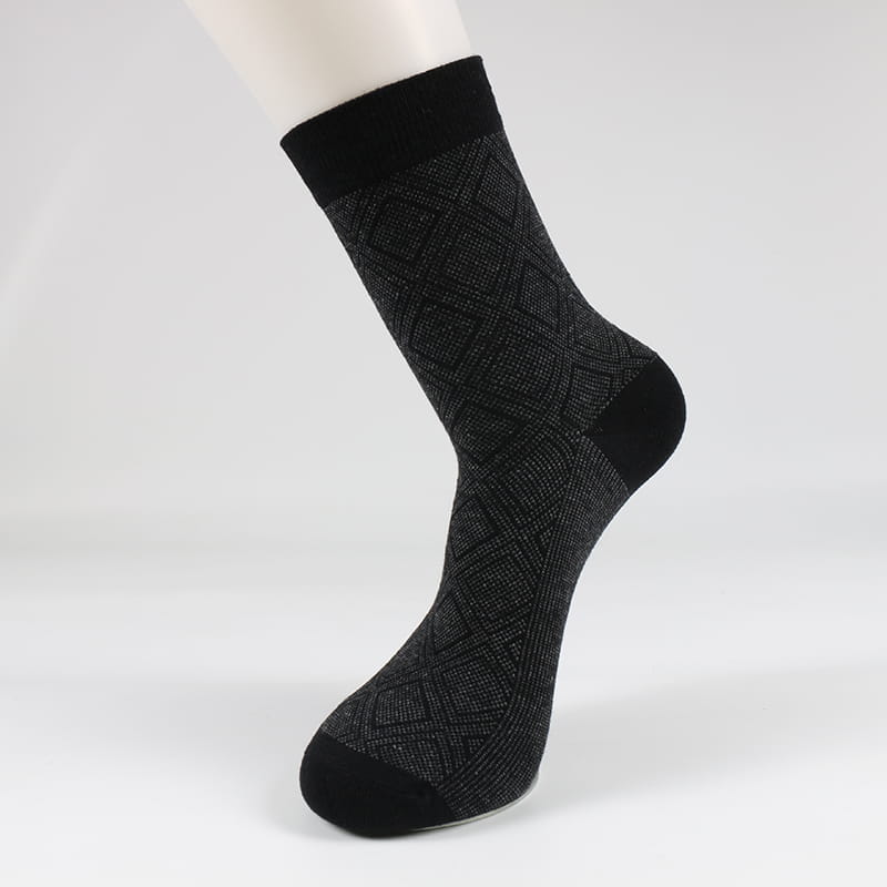 Großhandel Winter Neu Rautenmuster Casual Business Baumwolle Herrensocken