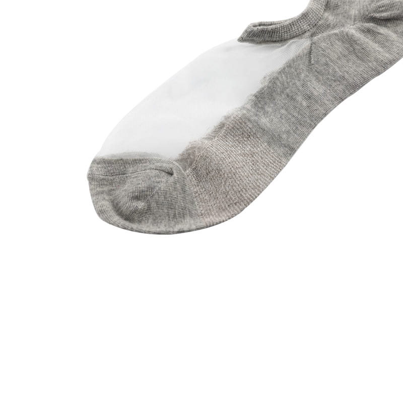 Sommer dünne Nylon transparente Seide Baumwollsocken Massage unten Multi Heel unsichtbare Herrensocken