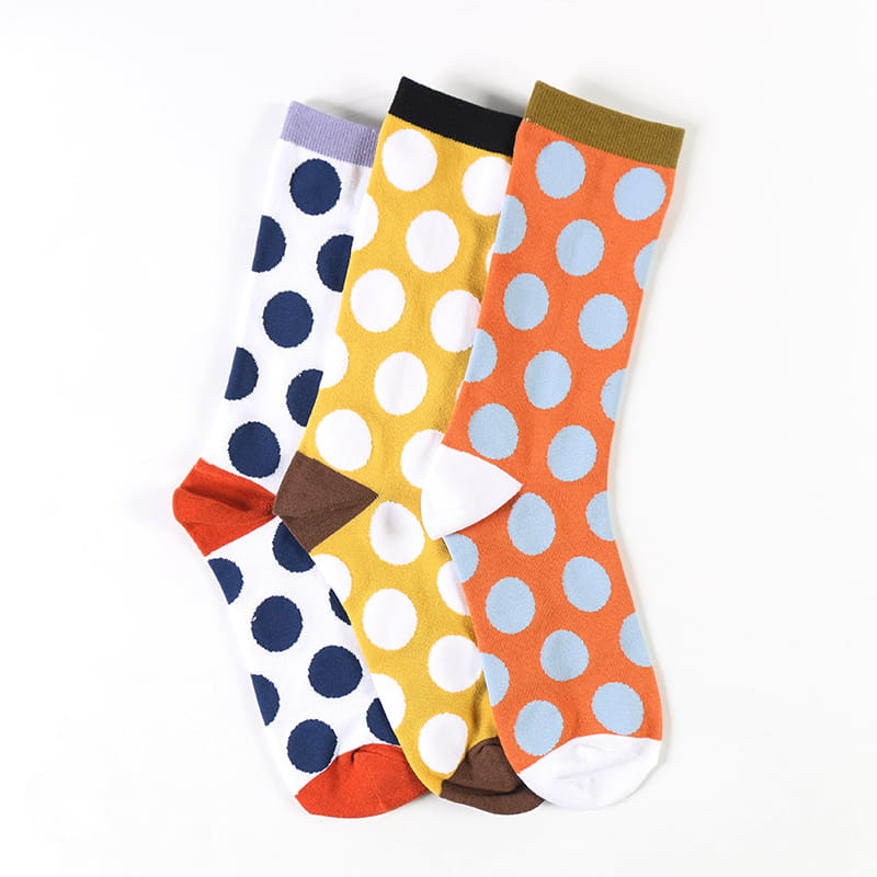 Neues Produkt Factory Design Fashion Retro Wave Polka Dot Baumwollsocken