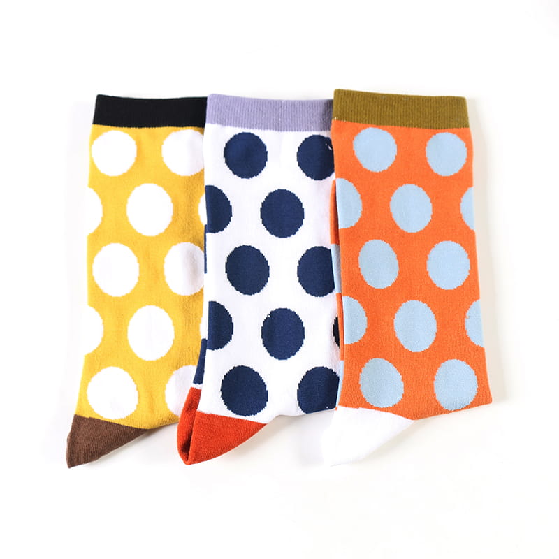 Neues Produkt Factory Design Fashion Retro Wave Polka Dot Baumwollsocken