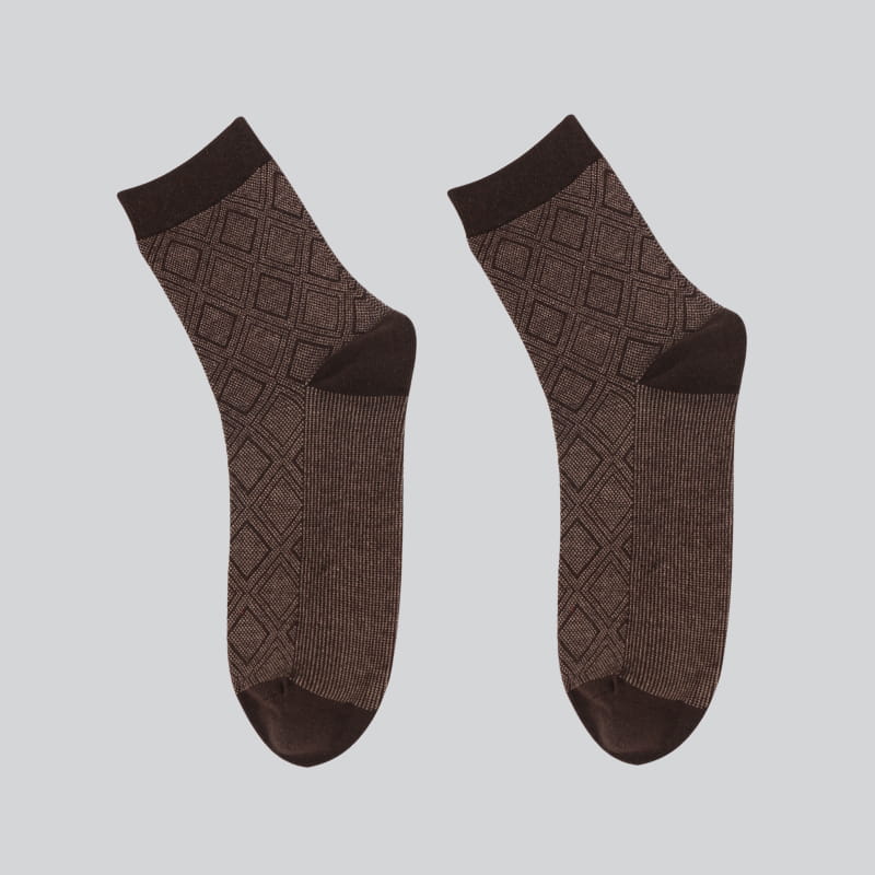 Großhandel Winter Neu Rautenmuster Casual Business Baumwolle Herrensocken