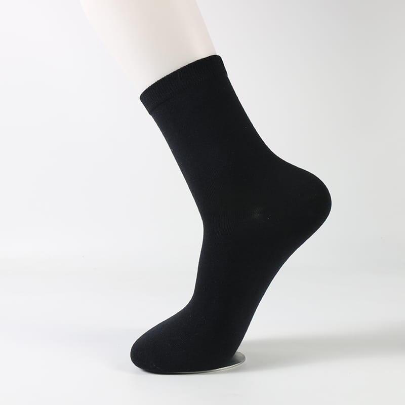 Einfarbige Herren-Business-Crew-Socken aus Baumwolle für den Winter und Herbst