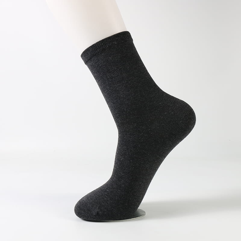 Einfarbige Herren-Business-Crew-Socken aus Baumwolle für den Winter und Herbst