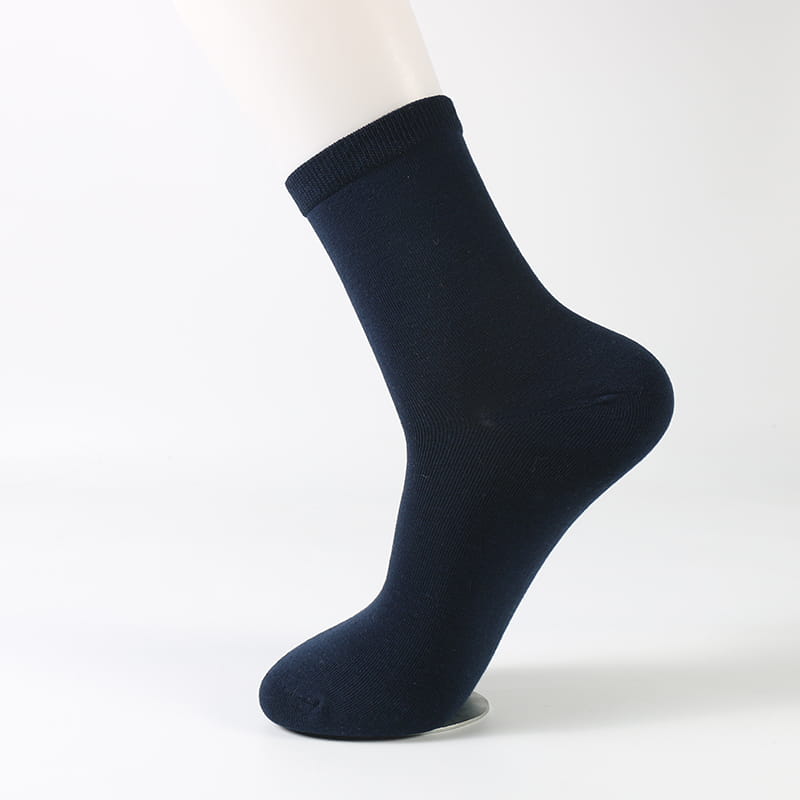 Einfarbige Herren-Business-Crew-Socken aus Baumwolle für den Winter und Herbst