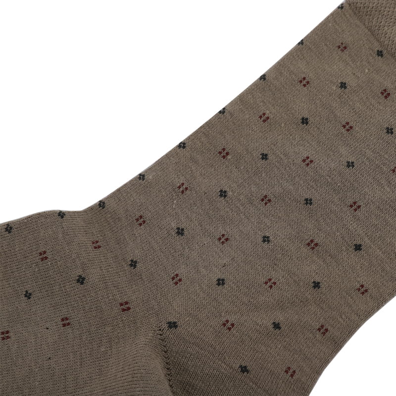 Lässige, lockere Manschetten-Vierpunkt-Herrensocken aus Baumwolle mit kleinen, handverknüpften Blumen