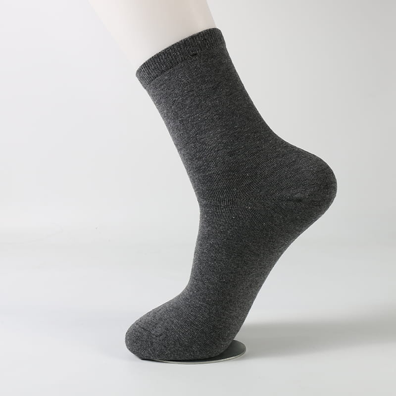 Einfarbige Herren-Business-Crew-Socken aus Baumwolle für den Winter und Herbst