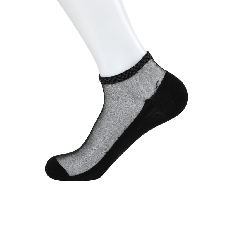 Mode Sommer dünne Nylon transparente Seidensocken rutschfeste Massage Herren Bootssocken