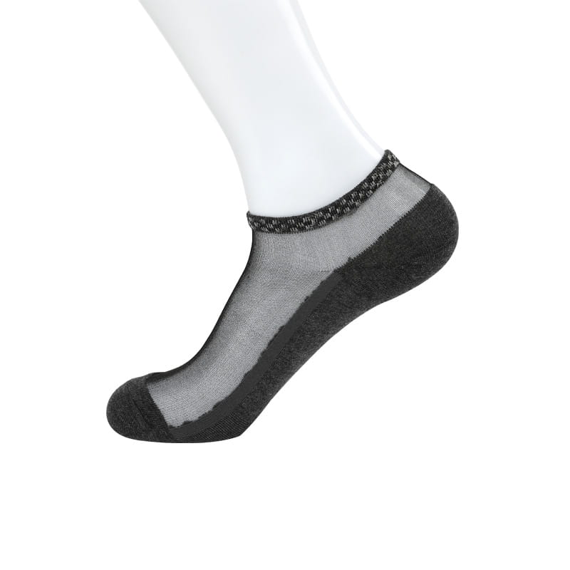 Mode Sommer dünne Nylon transparente Seidensocken rutschfeste Massage Herren Bootssocken