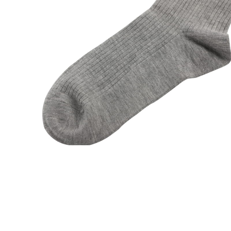 Weiche, gesponnene Seide, hochwertige handgenähte Business-Herrensocken mit Doppelnadel und Kordelzug