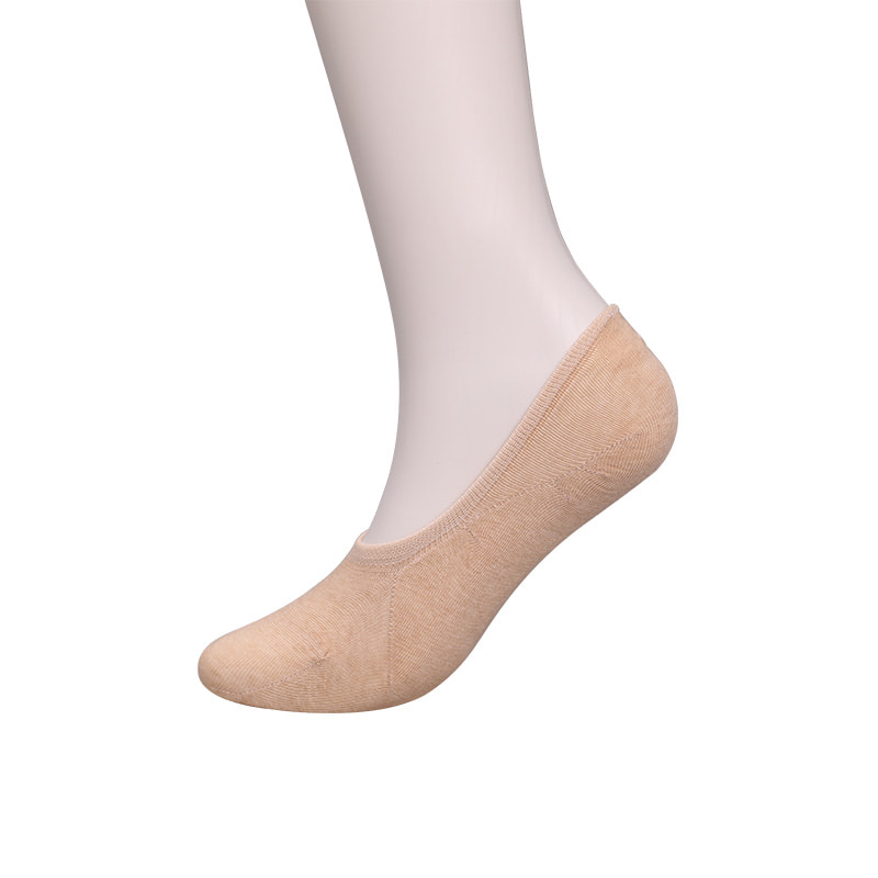 Unsichtbare, handgenähte Damensocken aus naturfarbener Baumwolle, Mesh, WSD1401