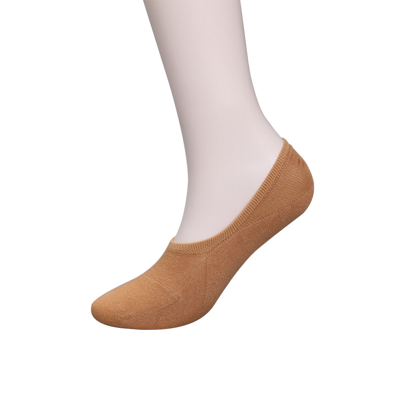 Unsichtbare, handgenähte Damensocken aus naturfarbener Baumwolle, Mesh, WSD1401