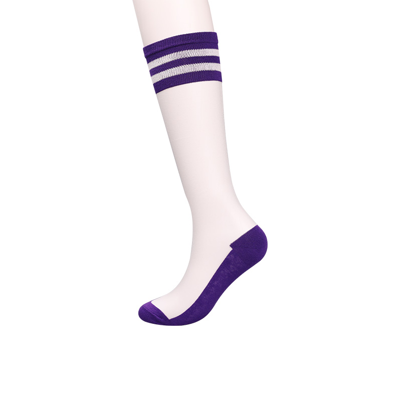 Mode Nylon transparent Seide Baumwolle unten hoch Luokou horizontal gestreifte Blume Kristall Seide Midi und halbe Socken WSD1951