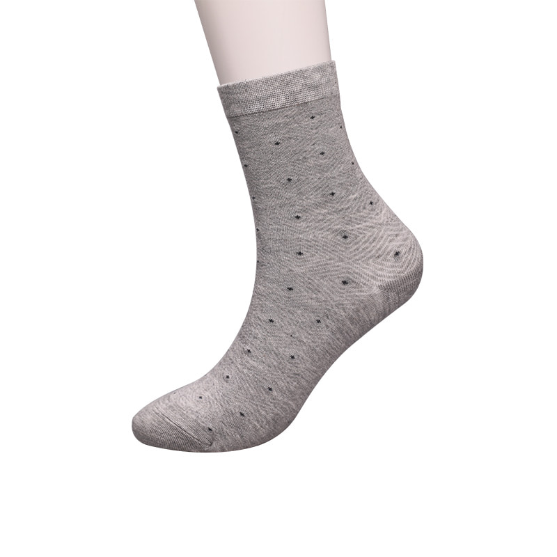 Weiche, mit Ammoniak umwickelte, mit Seidennylon umwickelte, unsichtbare, handgenähte, rautenförmige, kleine Jacquard-Herrensocken mit kleinen Punkten WSD2851