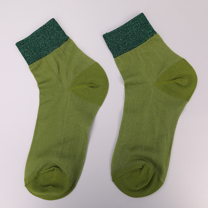 Mode transparente Nylon-Seide-Baumwoll-Unterseite Damensocken Superfeine Nylon-transparente Seiden-Damensocken Kristallseide-Damensocken WSD1946
