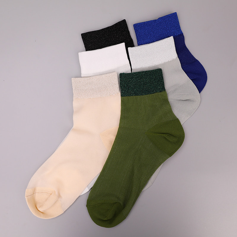 Mode transparente Nylon-Seide-Baumwoll-Unterseite Damensocken Superfeine Nylon-transparente Seiden-Damensocken Kristallseide-Damensocken WSD1946