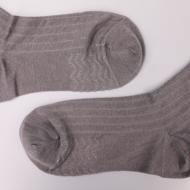 Modal Collection Circle Vertical Stripe Flower Weiche, handgenähte, lässige Herrensocken WSD2802