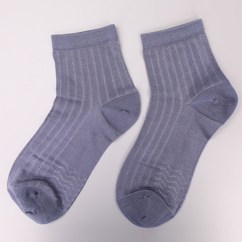 Modal Collection Circle Vertical Stripe Flower Weiche, handgenähte, lässige Herrensocken WSD2802