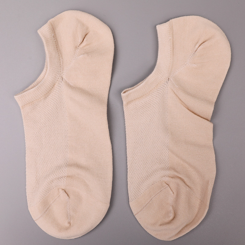 Ultradünne handgenähte Damensocken aus gekämmter Baumwolle, Nylon und Elasthan, einfarbig, halbmaschig, WSD1673