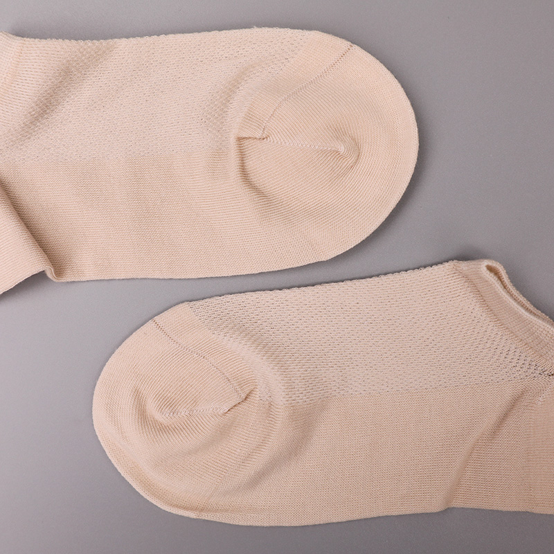 Ultradünne handgenähte Damensocken aus gekämmter Baumwolle, Nylon und Elasthan, einfarbig, halbmaschig, WSD1673