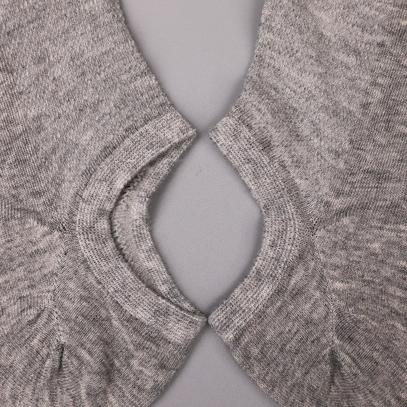 Ultradünne handgenähte Damensocken aus gekämmter Baumwolle, Nylon und Elasthan, einfarbig, halbmaschig, WSD1673