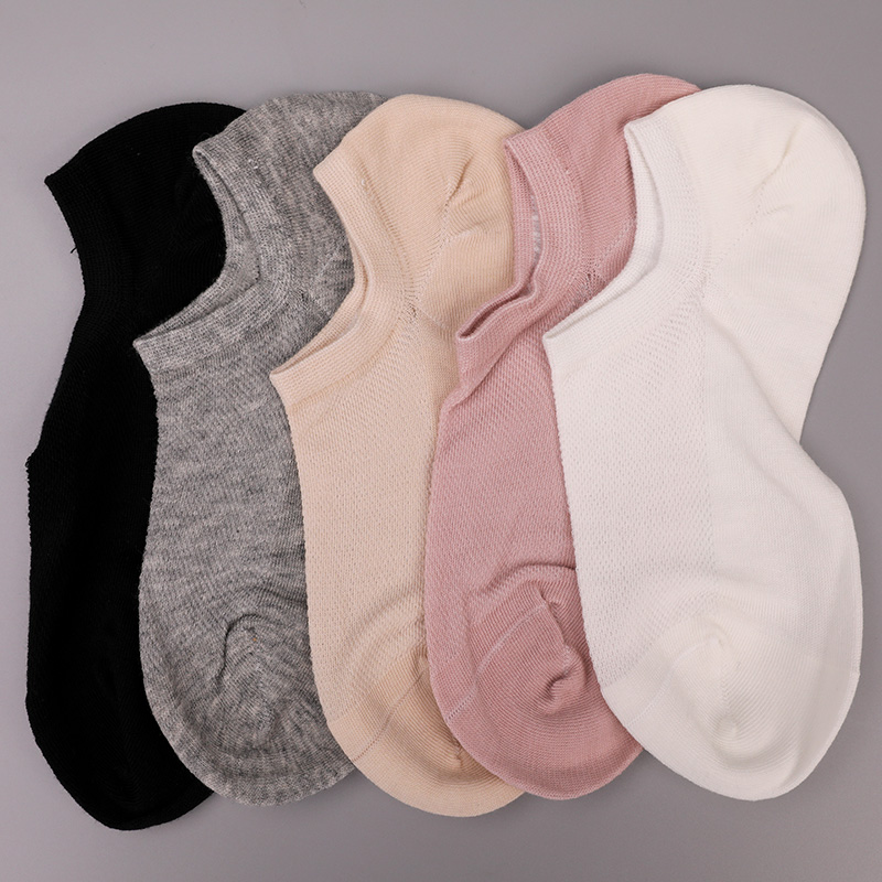 Ultradünne handgenähte Damensocken aus gekämmter Baumwolle, Nylon und Elasthan, einfarbig, halbmaschig, WSD1673