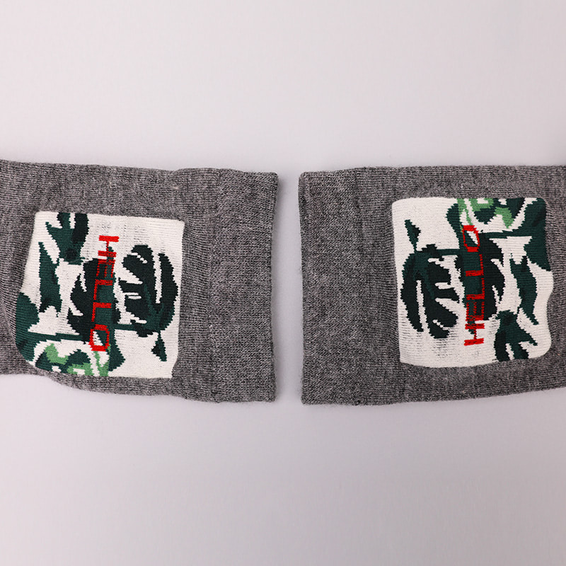 Weiche, gesponnene Seide, mit Nylon umwickelt, Spandex-Imitation, 3D-bedruckter Jacquard, handgenähte Herbst- und Winter-Herrensocken WSD2850