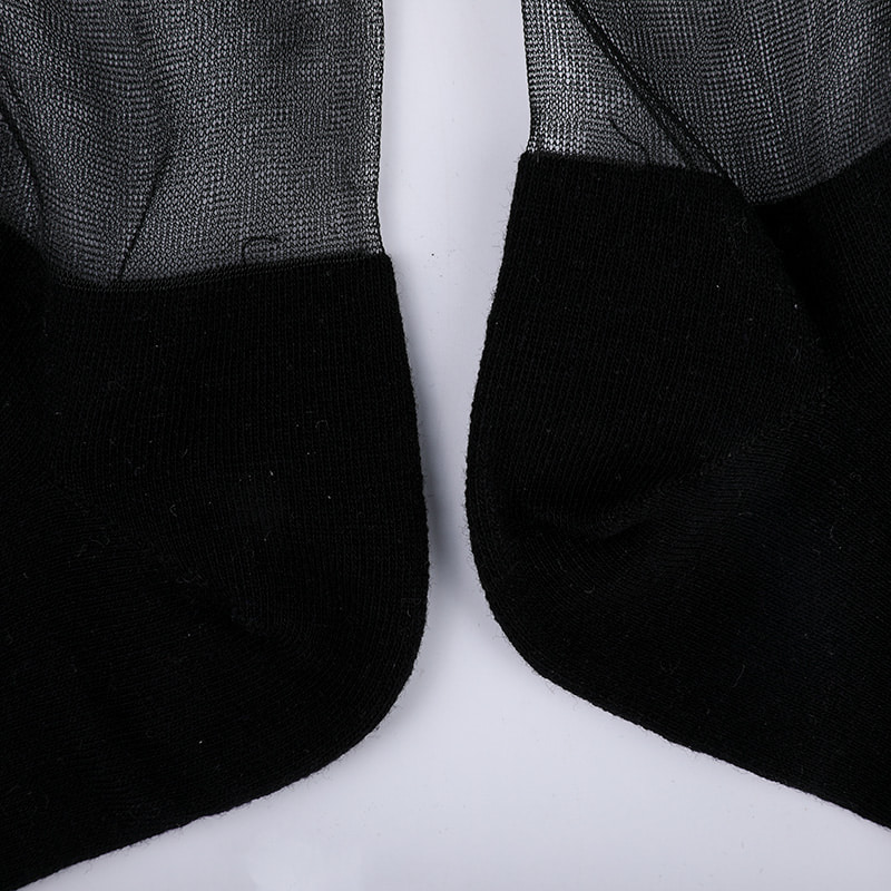 Mode glas seide baumwolle unten frauen socken naht transparente seide bowknot frauen socken Kristall seide frauen socken WSD1911
