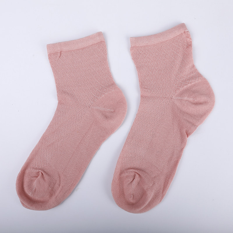 Tasche aus weichem Bambusfaser-Nylon, dünne, lässige Damensocken mit kleinen Diamanten, handgenähte Damensocken WSD1689