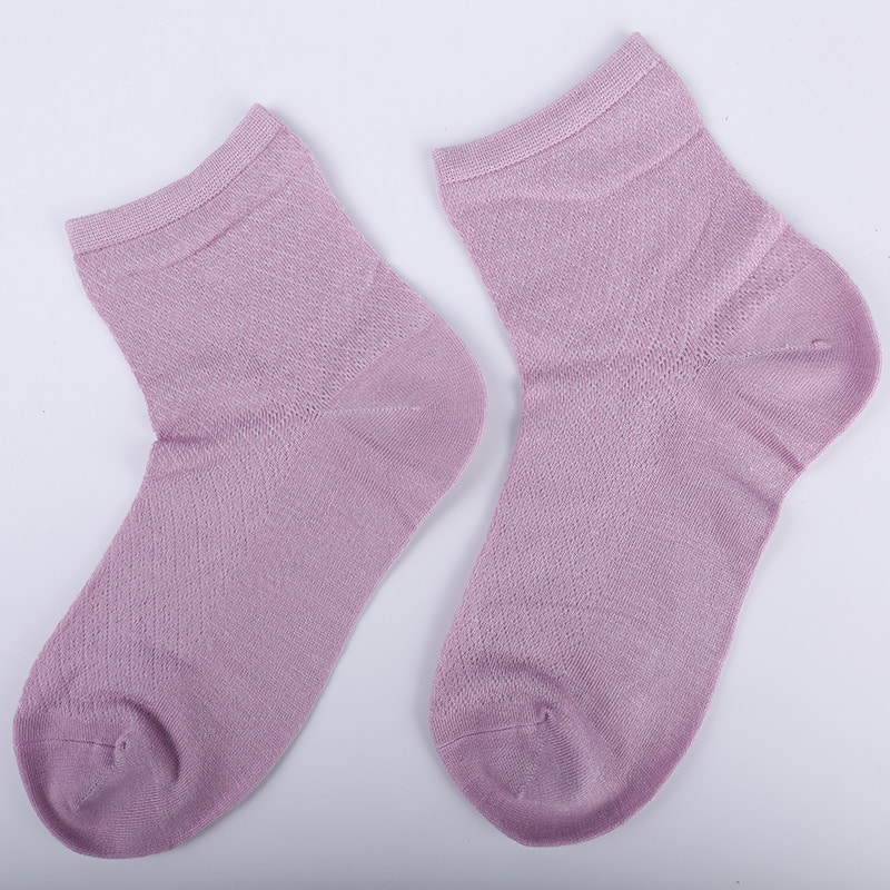 Tasche aus weichem Bambusfaser-Nylon, dünne, lässige Damensocken mit kleinen Diamanten, handgenähte Damensocken WSD1689