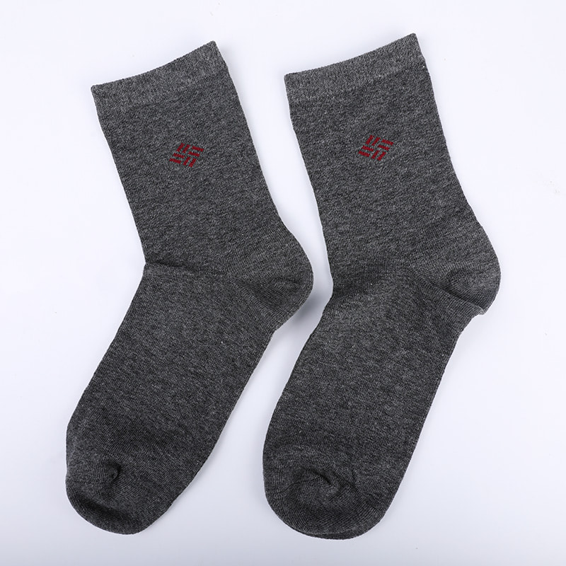Gekämmte Baumwolle, mit Ammoniak umwickelte Socken, 98 % Baumwollgarn, kleiner Jacquard, handgenähte Herbst- und Winter-Herrensocken WSD2581