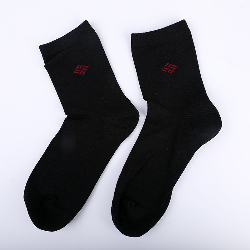 Gekämmte Baumwolle, mit Ammoniak umwickelte Socken, 98 % Baumwollgarn, kleiner Jacquard, handgenähte Herbst- und Winter-Herrensocken WSD2581